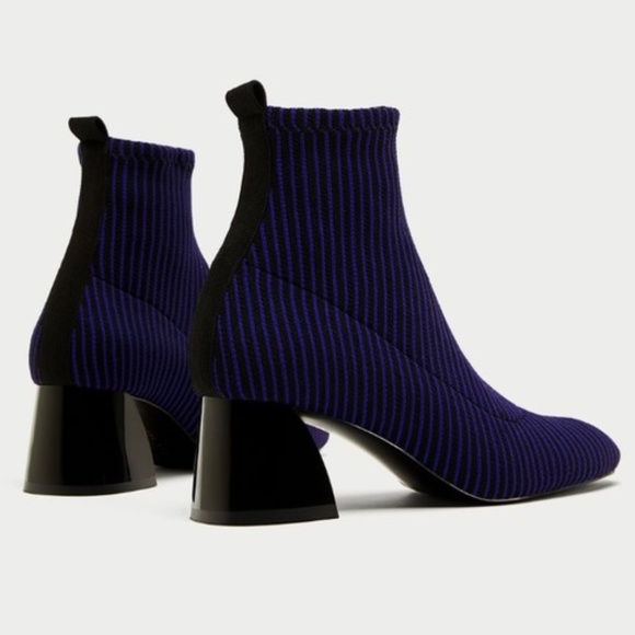 Zara Shoes - Zara Contrasting Sock Style Heeled Boots